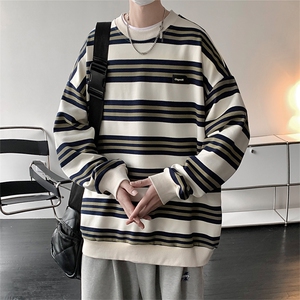 春季新款日系citiboy条纹数码印花卫衣学院风MY02385-P40图片