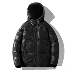 新标冬装情侣款连帽羽绒服男士白鸭绒外套百搭时尚潮加厚P155，男装羽绒服，星座1210A