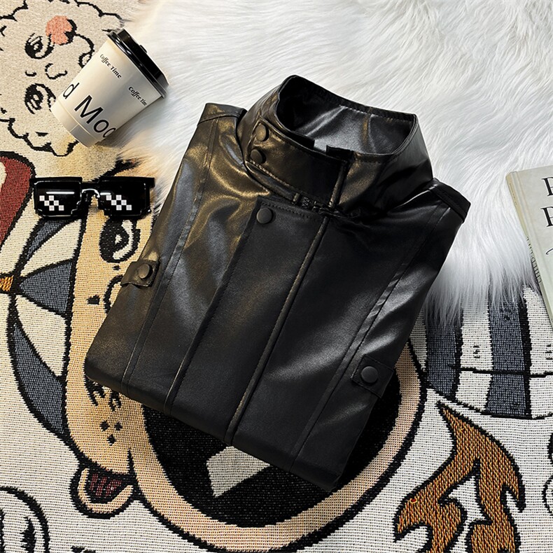 皮衣男士高街帅气百搭宽松时尚2024秋冬新款ins韩版外套W5945-P62,男装皮衣,星座412-2