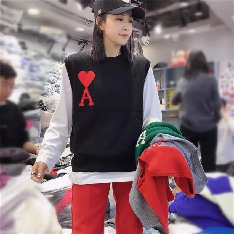 秋新款气质百搭简约马甲女宽松显瘦无袖针织背心外套学生韩版潮,女装马甲,德聚羊绒