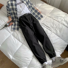 港风春款男休闲裤小西裤宽松束脚铁环九分裤K100P35，男装休闲裤，星座1013-1