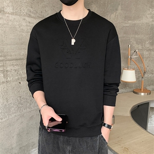 M-8XL秋季大码胖男生时尚休闲圆领个性印花卫衣男 49图片
