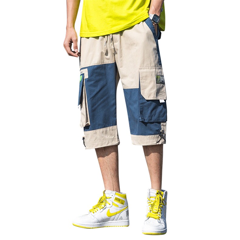 夏季2021新款韩版宽松休闲7分裤潮流马裤男外穿A438-KX709-P40,男装休闲裤,电商A438
