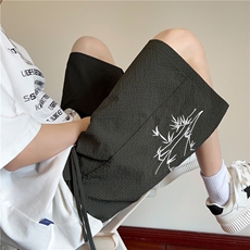 夏季新款潮流舒适透气新中式刺绣宽松短裤B315-K24131-p35控48，男装牛仔裤，电商B315