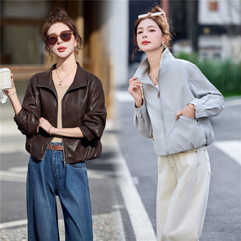 BAO皮衣外套女2026新款今年流行洋气减龄春季显高显瘦短款小个子,女装皮衣,潮流依族