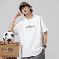 外27-2GANYOU日系240g跑量款基础后背印花T恤TX63-P38，男装T恤，新杭派外27-2