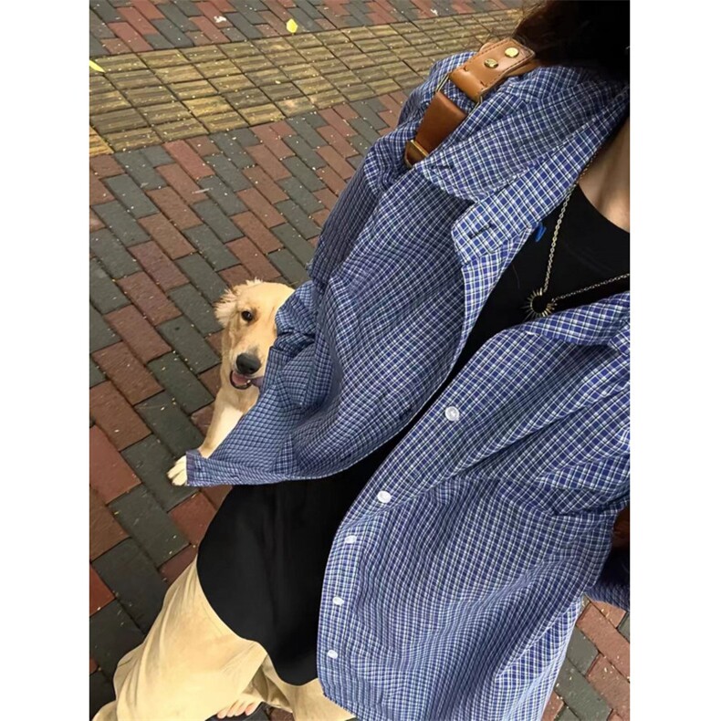 网图慎用春季港风格子衬衫宽松衬衣内搭格子衬衫CS2536P30,男装衬衫,电商A128