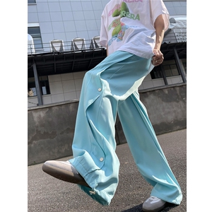 多巴胺休闲裤美式复古拼接工装裤街舞速干裤8 XZ502-K752-P55控79图片