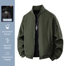 2025秋季新款达播直播品质休闲夹克飞行服防风衣外套W600-P30，男装风衣，星座1402-3