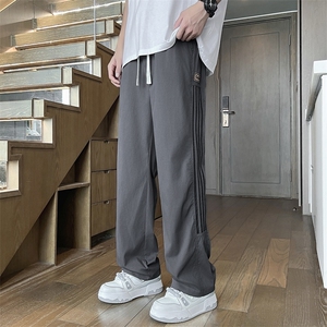 夏季新款拼接条纹工装裤男美式潮牌ins宽松休闲裤现货 K8058-P33图片