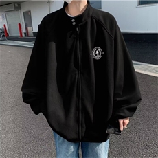 F697P65立领青少年复古拼接刺绣夹克中领廓形插肩袖外，男装夹克，星座512-6
