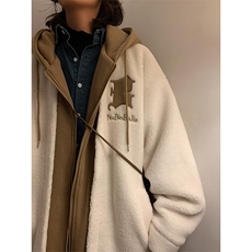 冬装假两件羊羔毛棉衣加厚棉服绣花外套A071-099-P125，男装棉衣，电商A071