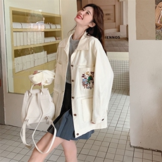 2024春秋季外套女中长款宽松休闲，女装短外套，秋水欣儿
