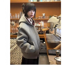 秋季连帽卫衣开衫男女新款美式潮牌宽松情侣拉链外套LW2299-p54，女装短外套，星座1008