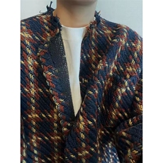 网络图现货美式复古小香风痞帅重磅毛边粗花呢料外套JD1009-P78，女装短外套，星座715-7