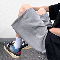 夏季牛仔短裤男女潮牌宽松百搭直筒五分裤美式休闲中裤子~D2533，男装牛仔裤，星座601-2