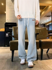 美式直筒宽松牛仔裤男高级感痞帅阔腿裤显瘦宽松直筒2026新款休闲，男装牛仔裤，星座302A-2