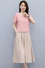 罗得堡2021夏装新款时尚套裙两件套9018，女装套装/套裙，罗得堡