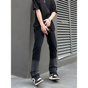 B221 美式ins高街小众暗黑做旧修身小脚牛仔裤 LK22078-P65 控88图片