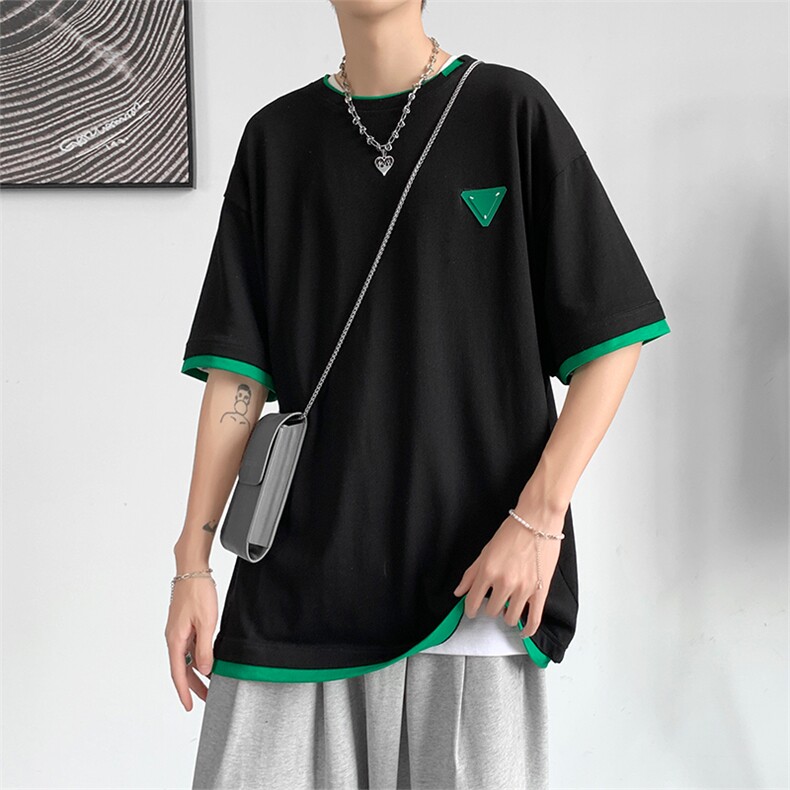 夏季新款男士短袖T恤港风时尚舒适百搭青春帅气潮牌TC3130-P30,男装T恤,星座717