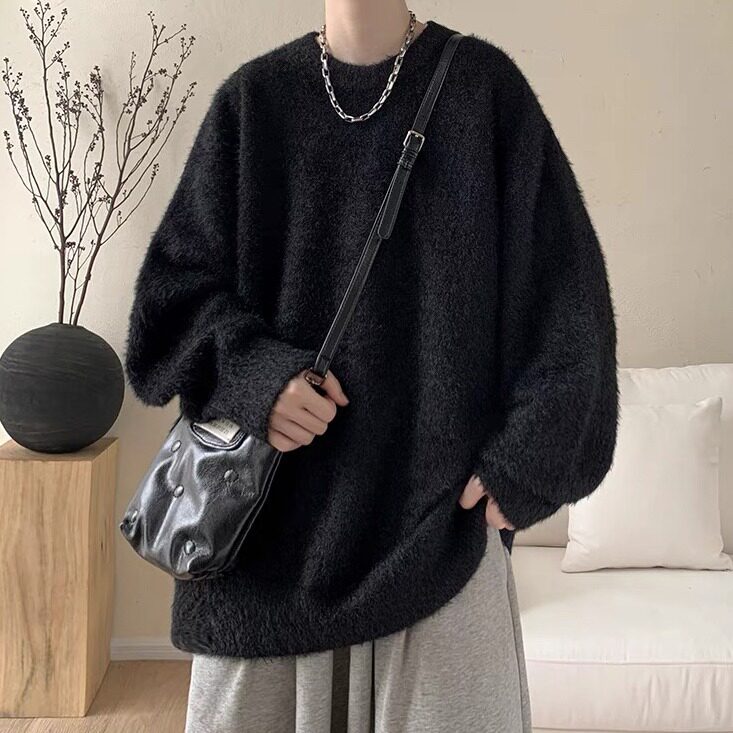 毛衣男女秋冬季高级感痞帅加厚圆领针织衫网络图,男装针织衫/毛衣,星座410-6（原星座1304-1）