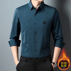 CA10106875钱塘2020-2冬季厚款商务休闲中年男士加绒衬衣P82，男装衬衫，钱塘207-2