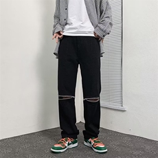 美式高街潮牌牛仔裤男秋冬季宽松设计感拉链S7010P38，男装牛仔裤，星座1116-2