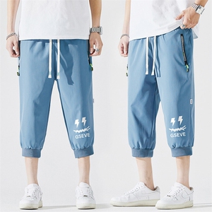 2025夏季新款男士七分裤时尚休闲马裤潮流男裤子KZ1072-P28图片
