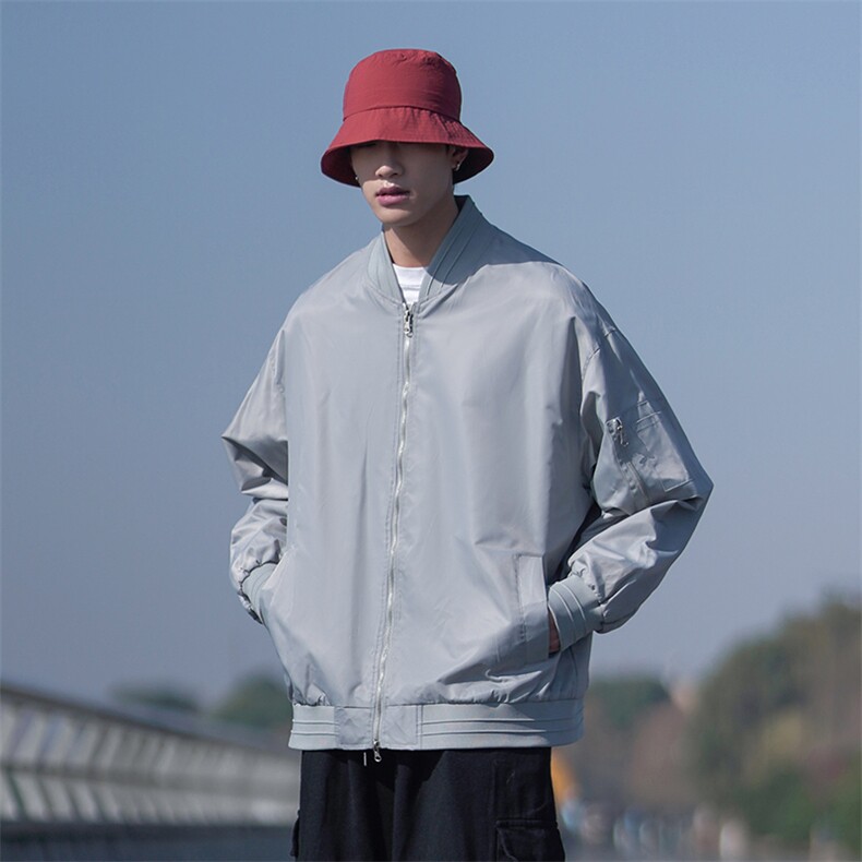 春季新品时尚绣花夹克高级感潮流宽松百搭夹克外套CYJK9250-P80,男装夹克,电商A128