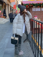 【现货】2025年冬季90白鸭绒中长款保暖翻领羽绒服2587P345K488，女装羽绒服，浙宝301