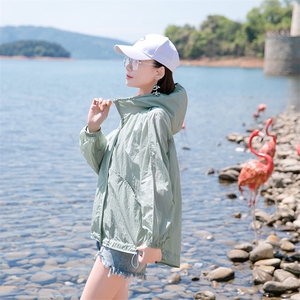 豆沙色防晒衣女夏季2023新款高级感透气防紫外线轻薄款防晒服外套图片