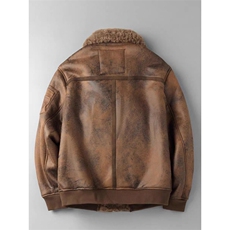 (网图)皮毛一体复古外套加绒鹿皮绒机车服外套夹克313B-8905-P180，男装夹克，星座313B