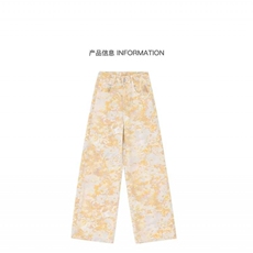 2026水洗牛仔裤美式弯刀裤直筒微喇宽松休闲长裤K83076-P38网图，男装牛仔裤，电商B245