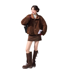 2025新款冬季新品！正反两穿高级感皮毛一体棉服外套，女装棉衣/棉服，1C151