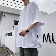 2024夏季棉短袖T恤男夏工装半袖港风男士大码宽松TX250P35，男装T恤，星座410-2