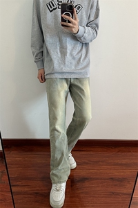 B221 美式ins高街加厚加绒牛仔裤 LK22087-P55 控78 加绒P65 控88图片