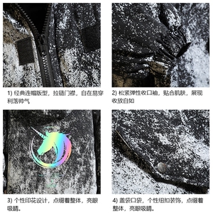 MC49138-P135 日系潮棉衣男大码派克服男工装棉服外套棉袄 砖墙图片
