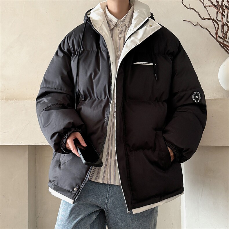 2025港风棉衣棉服防水小牛津连帽冲锋棉袄三防面包服1606-P80,男装棉衣,星座207