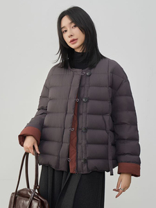 现货2025年冬季新款90白鸭绒休闲羽绒服女图片