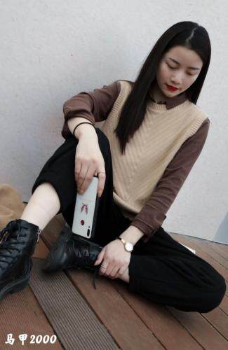 春款针织衬衣，女装，纯色回音