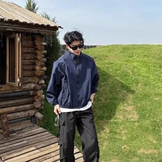 美式复古速干运动防晒衣外套男新款夏季立领夹克户外登山冲锋衣，男装夹克，星座1210-1