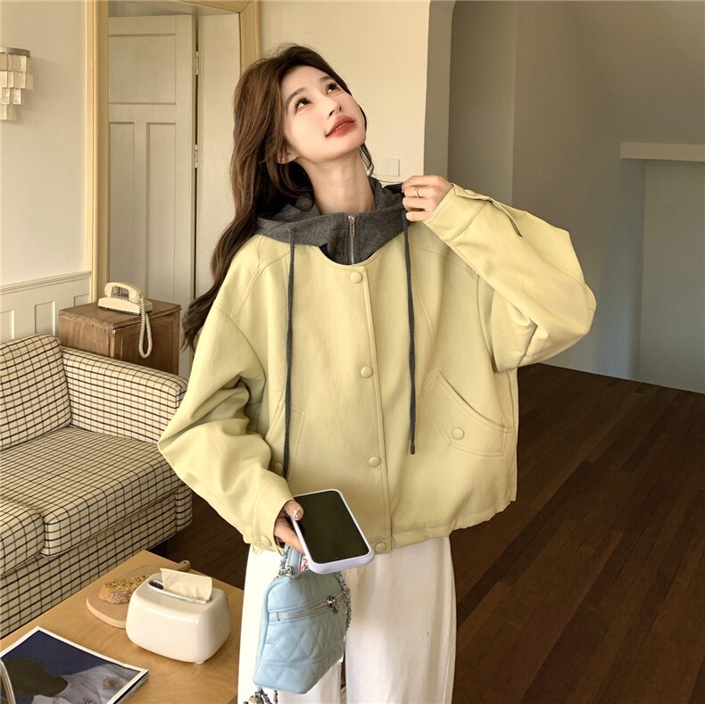 春装新款假俩件皮衣2c307-902-p165k268,女装皮衣,2C307