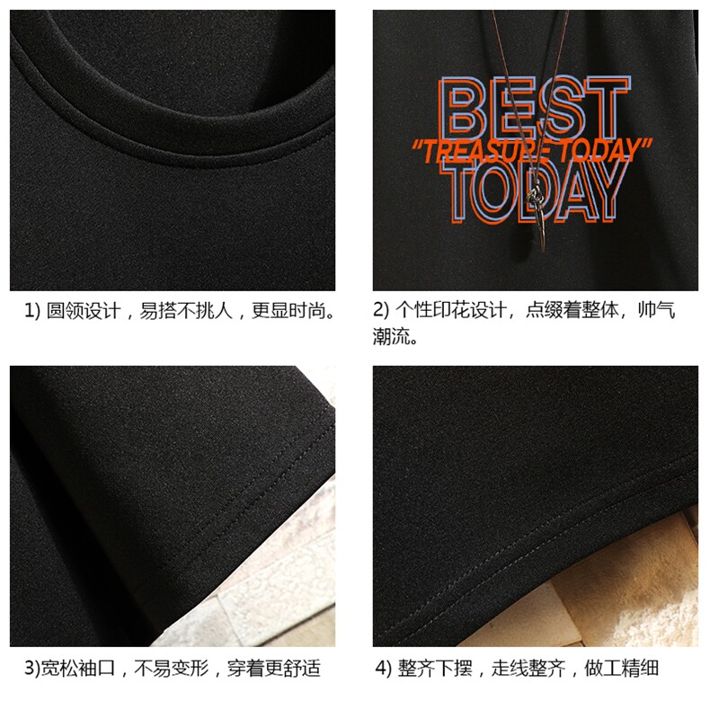 TK28181-P25春夏季七分袖t恤男大码五分袖男短袖中袖砖墙挂拍,男装T恤,电商A040A
