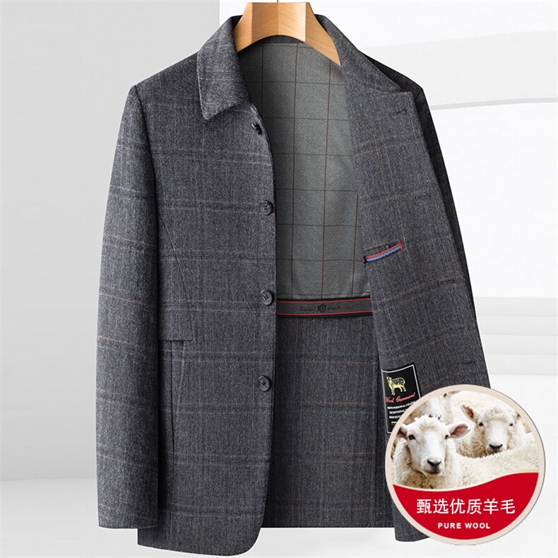 CSYM96622钱塘2020-2中年男士商务休闲简约冬季厚款夹克P245,男装夹克,钱塘207-2