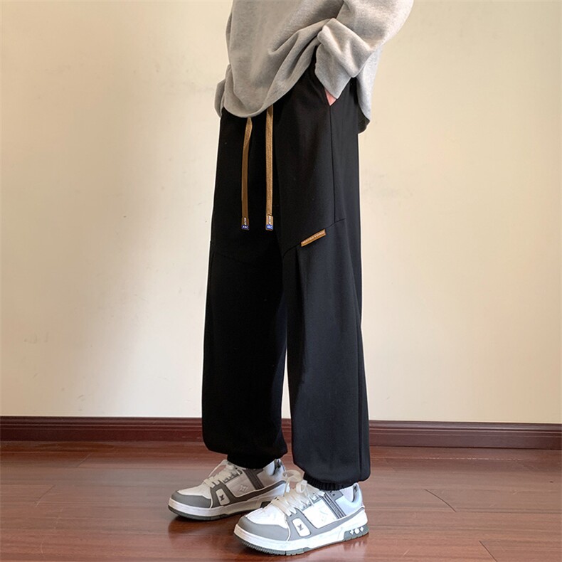 港风休闲裤男宽松拖地束脚裤卫裤KP719P40,男装休闲裤,星座1204-3