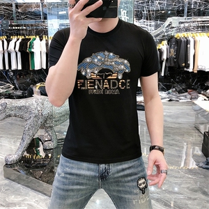 新款时尚高端精品欧货夏季男T恤短袖潮流抖音A227B-A-726-P48图片