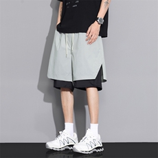 现货夏季工装短裤男ins潮牌休闲百搭潮流痞帅五分裤D02517-P43，男装牛仔裤，星座308B-2