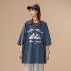 1中性风特殊工艺印花休闲情侣T恤女潮短袖T恤男DT7655P25控38，男装T恤，星座226-2