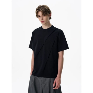 网图2026夏季新款褶皱270g华棉短袖T恤男DT6224特P23建议零售价58图片