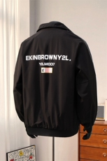港风美式复古印花字母双袖三杠织带大码M-5XL夹克JK77766P75控98，男装夹克，星座227-7